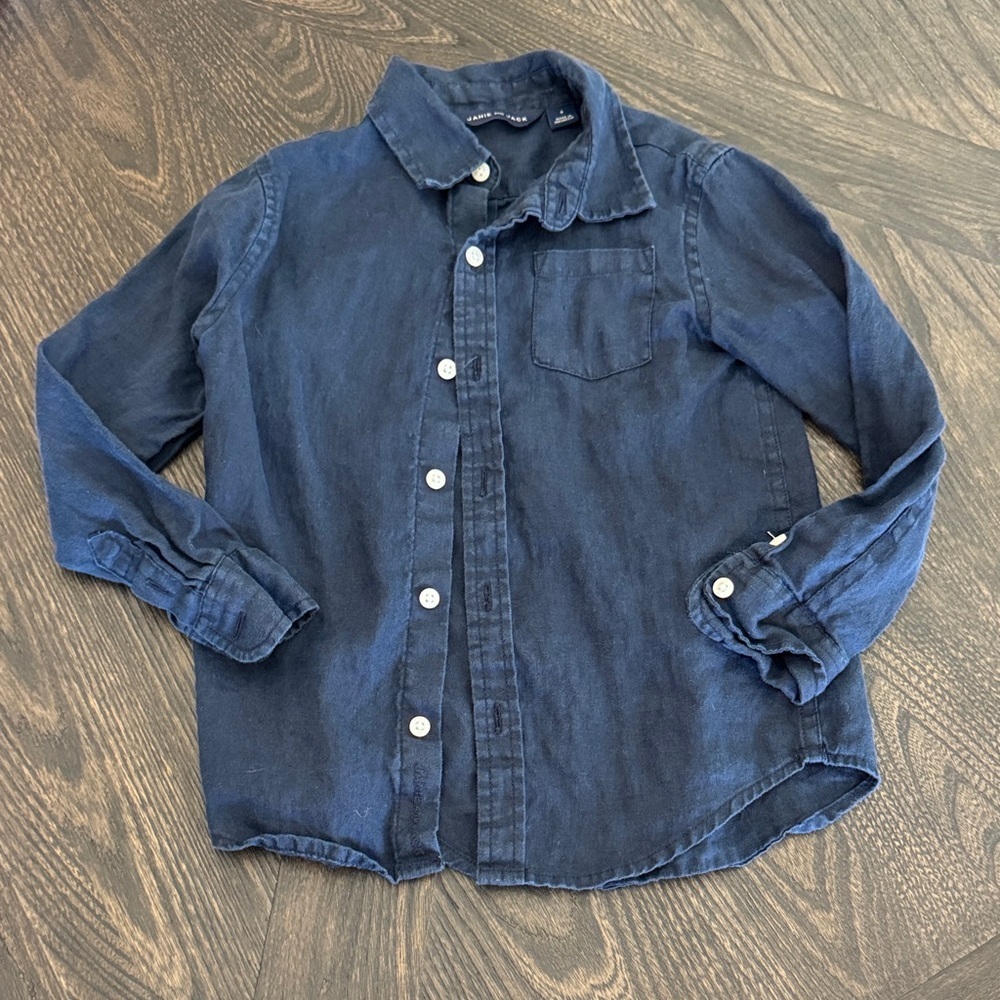 Janie and Jack Blue Button Down Shirt